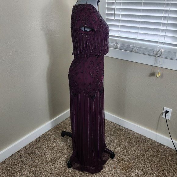 Adrianna Papell Beaded Blouson Gown - Picture 5 of 16